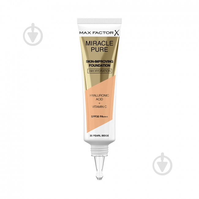 Тональная основа Max Factor Miracle Pure (044) Warm Ivory 30 мл - фото 1 Тональная основа Max Factor Miracle Pure (044) Warm Ivory 30 мл - фото 1
