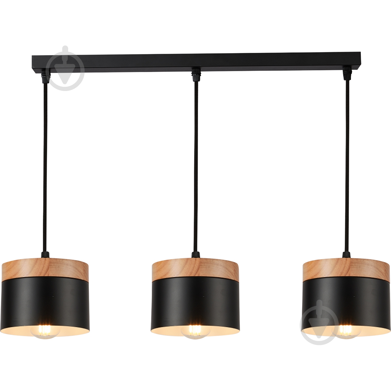 ВІТРИНА! Світильник підвісний Hopfen LOFT ZN 3 PD 3x40 Вт Е27 чорний - фото 1 ВІТРИНА! Світильник підвісний Hopfen LOFT ZN 3 PD 3x40 Вт Е27 чорний - фото 1