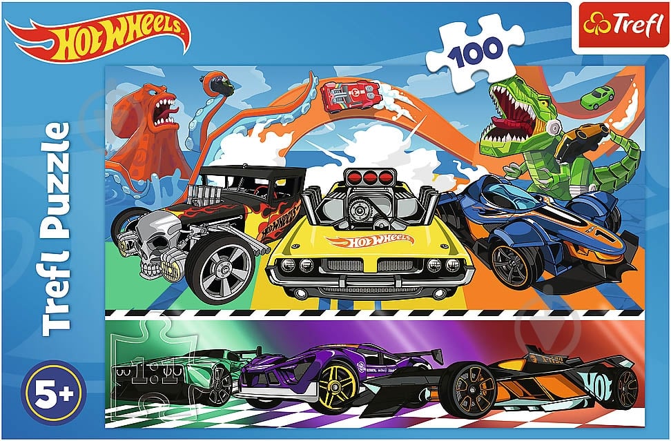 Пазлы Trefl 100 Hot Wheels 16466 - фото 2