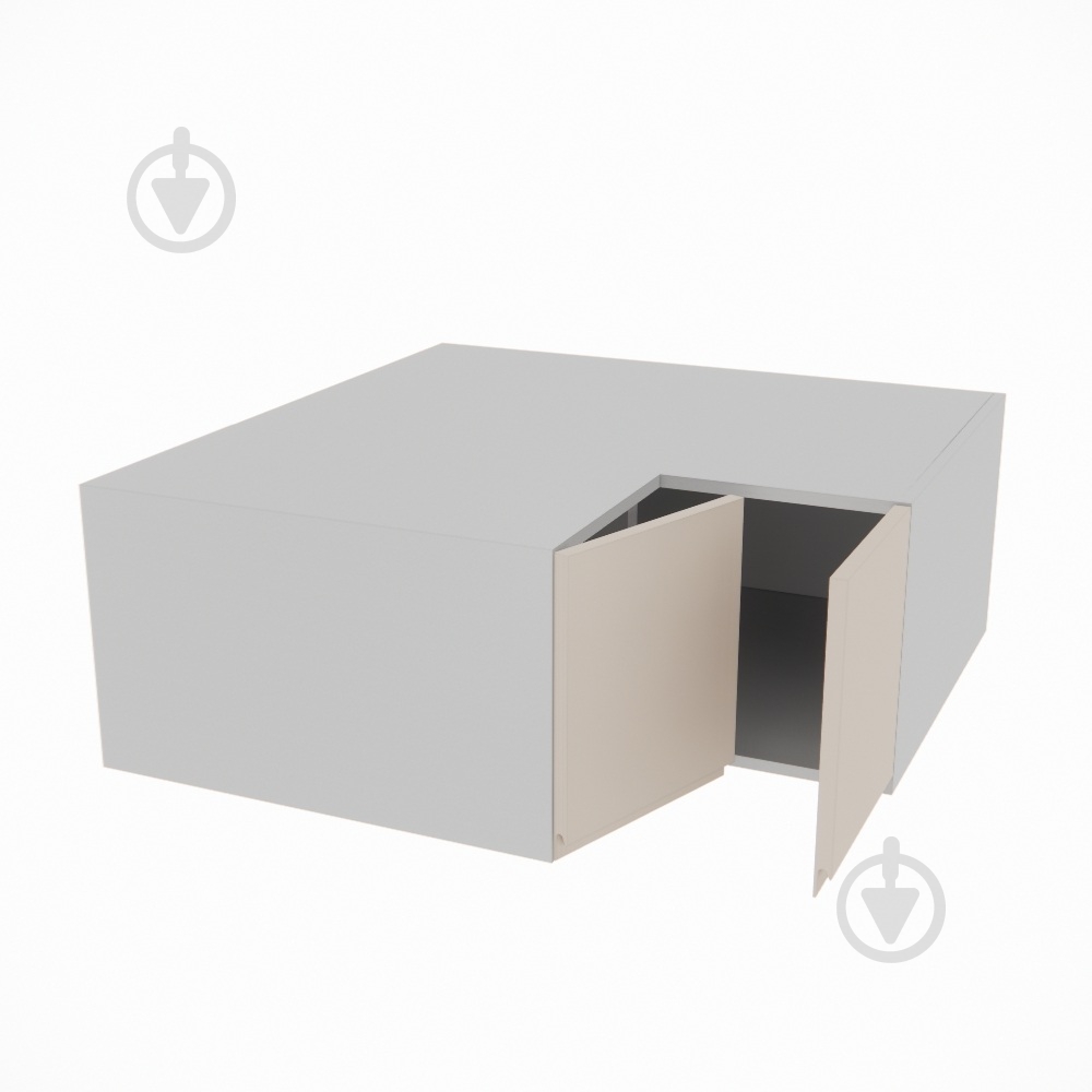 Шкаф Влада (А 90х90 прямой (570)правая) пломбир/пепельный Світ Меблів - фото 2 Шкаф Влада (А 90х90 прямой (570)правая) пломбир/пепельный Світ Меблів - фото 2