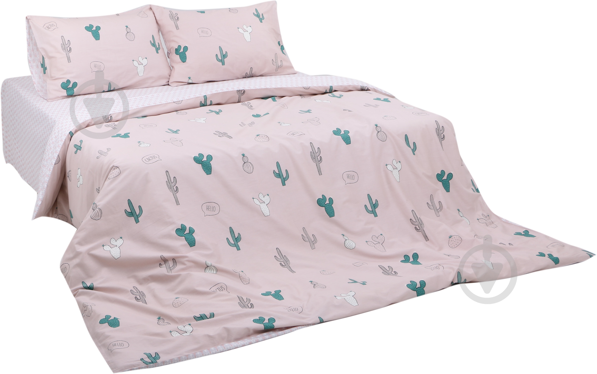 Комплект постельного белья Pink Cactus 2,0 бежевый - фото 1 Комплект постельного белья Pink Cactus 2,0 бежевый - фото 1