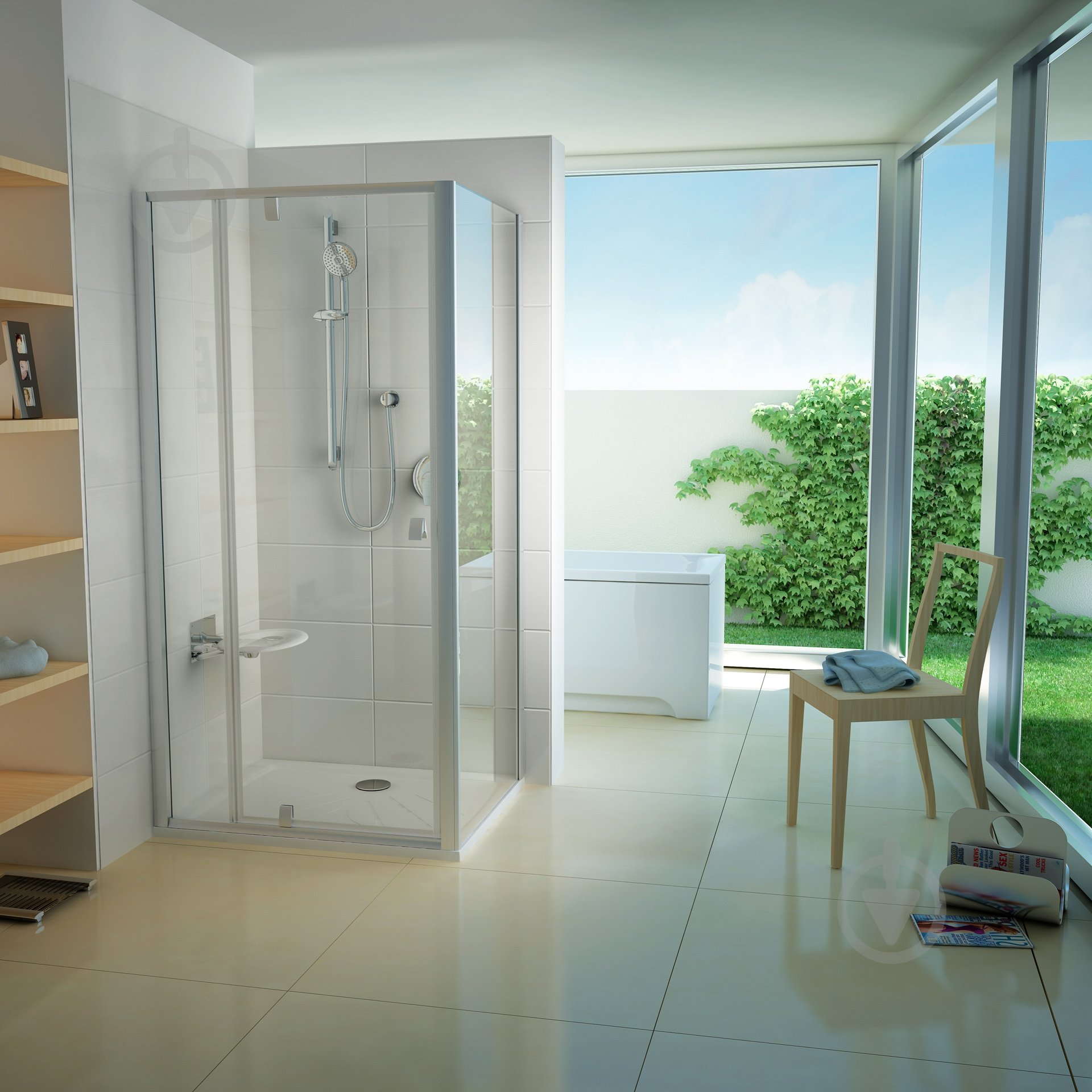 Неподвижная стенка для душа Pivot PPS - фото 3 Неподвижная стенка для душа Pivot PPS - фото 3