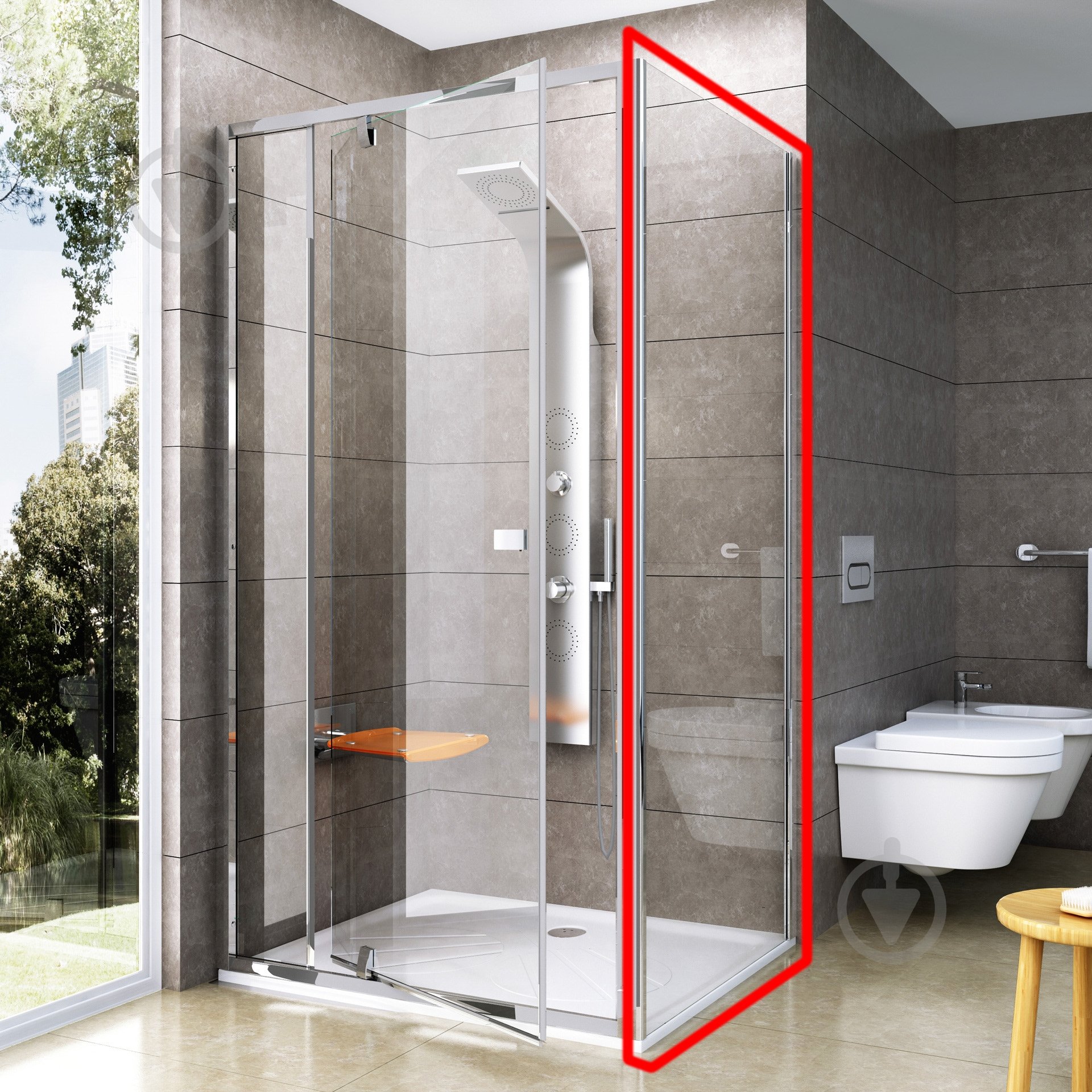 Неподвижная стенка для душа Pivot PPS - фото 1 Неподвижная стенка для душа Pivot PPS - фото 1