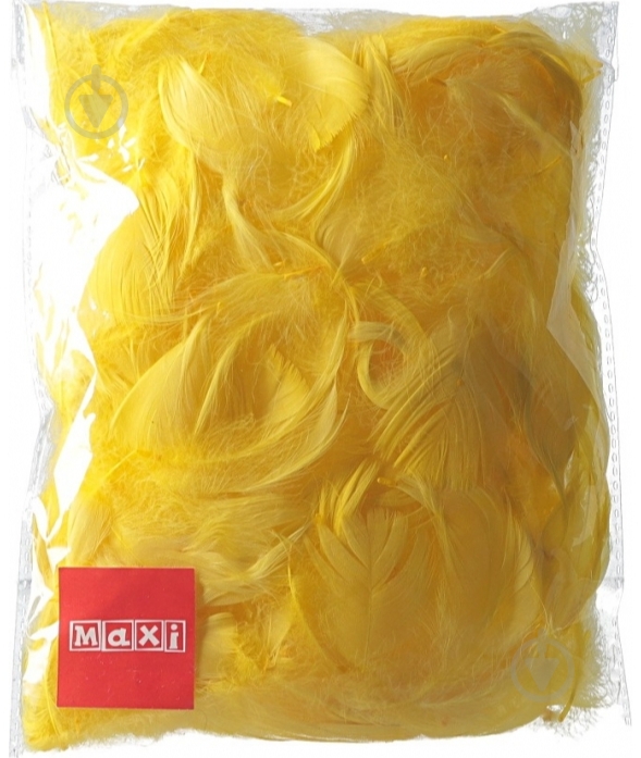 Наполнитель декоративный Maxi Перья" 10г, желтый - фото 1