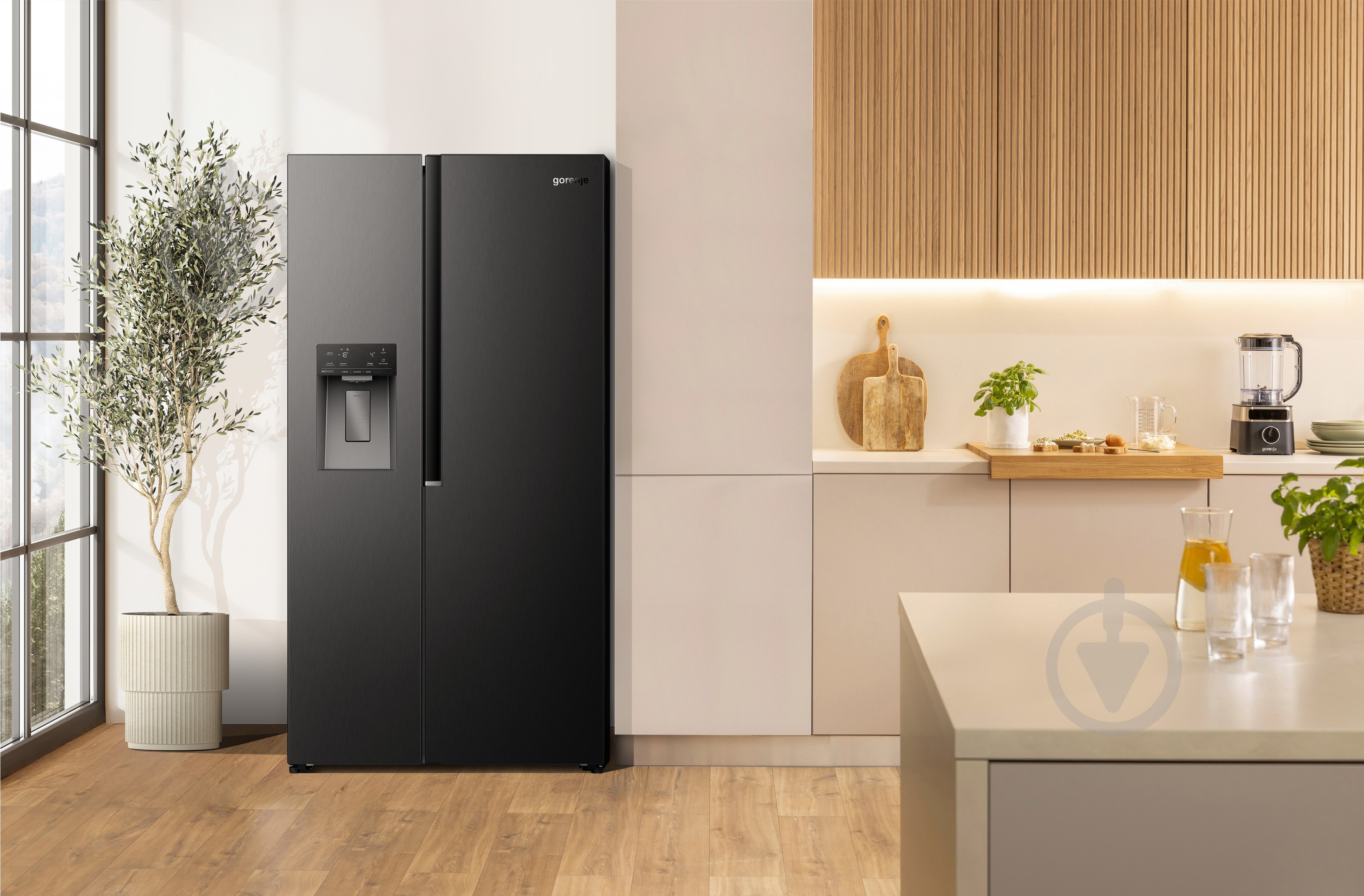 Холодильник Gorenje Side by Side NRS917E61BX - фото 9