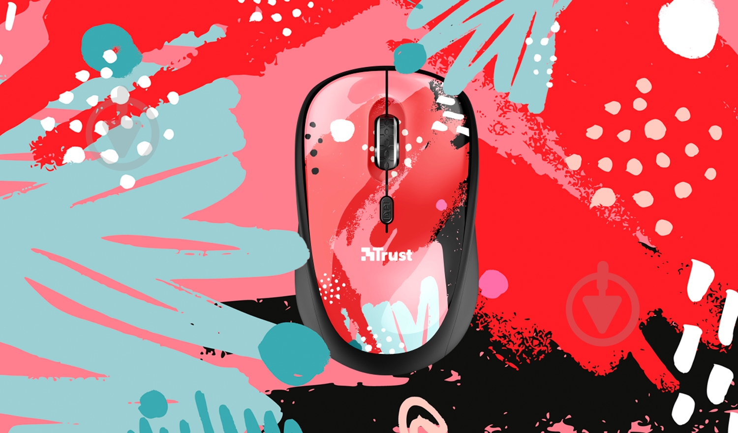 Мышь Trust Yvi WL Wireless Red Brush red (24440) - фото 4