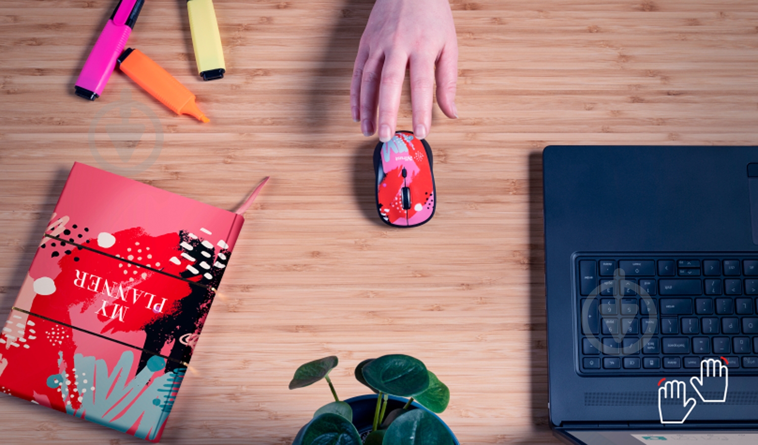 Мышь Trust Yvi WL Wireless Red Brush red (24440) - фото 5