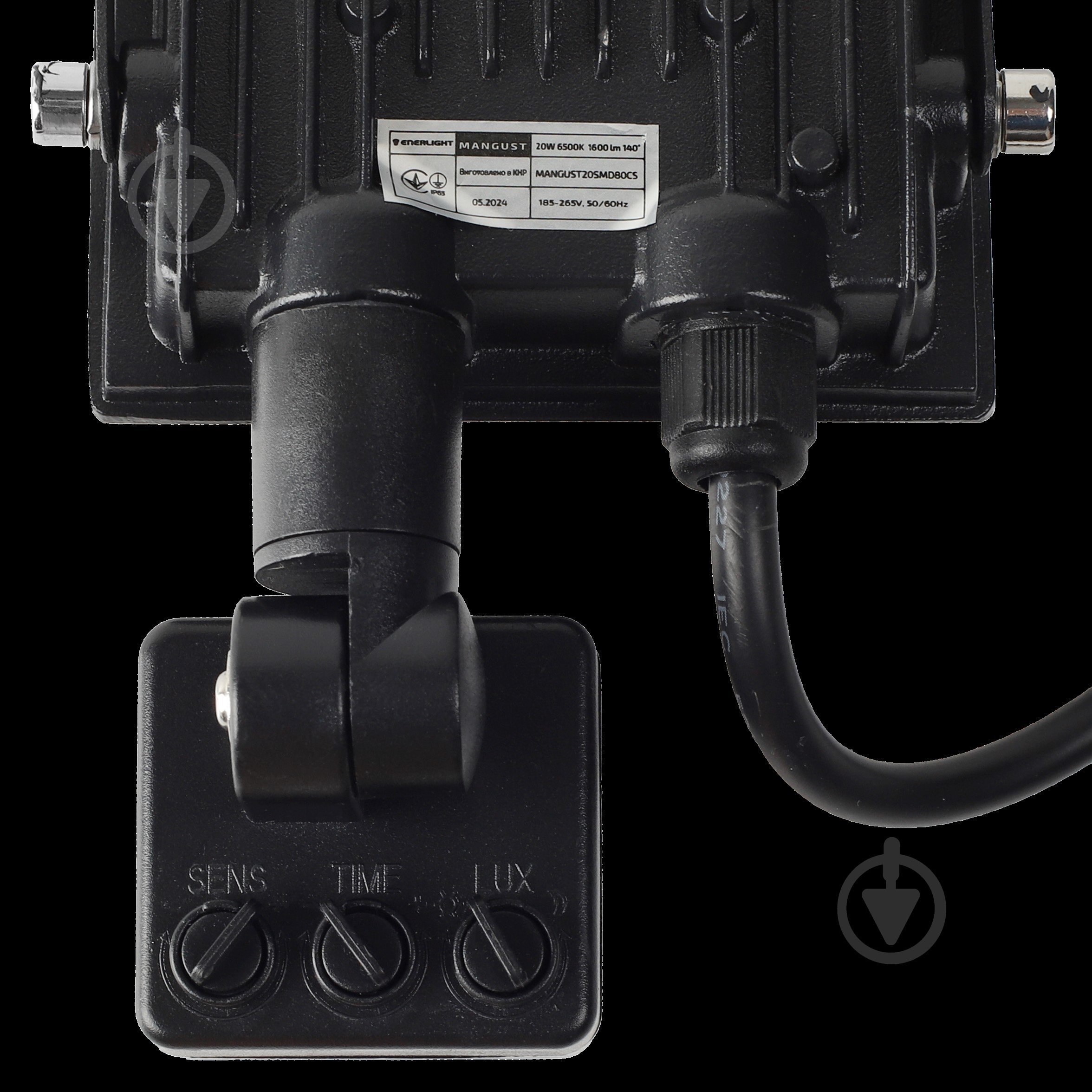 Прожектор з датчиком руху Enerlight 20 Вт IP65 чорний MANGUST20SMD80СS - фото 2