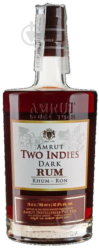Ром Amrut "Amrut Two Indies Dark Rum" 0,7 л - фото 1