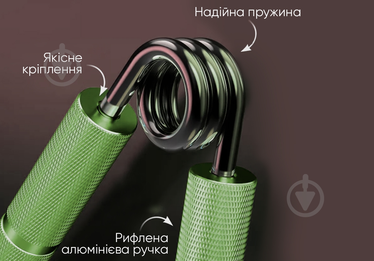 Эспандер кистевой EasyFit ножницы 91 кг зеленый - фото 3 Эспандер кистевой EasyFit ножницы 91 кг зеленый - фото 3