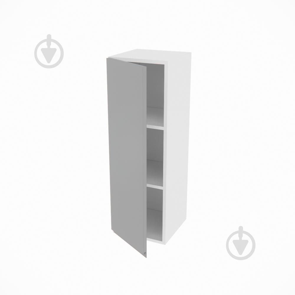 Шафа Влада (В 30/30Ск (920)ліва) сірий оксамит/білий Світ Меблів - фото 2 Шафа Влада (В 30/30Ск (920)ліва) сірий оксамит/білий Світ Меблів - фото 2