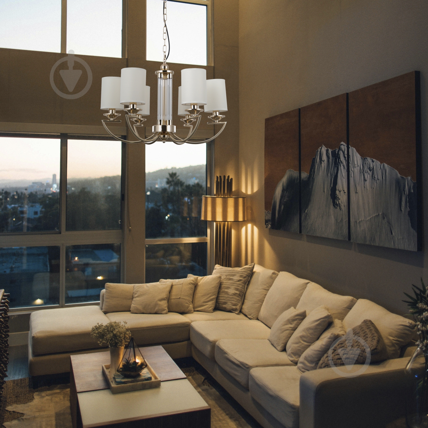 Люстра Victoria Lighting 6x40 Вт E14 золотой Ursula/PL6 gold - фото 4