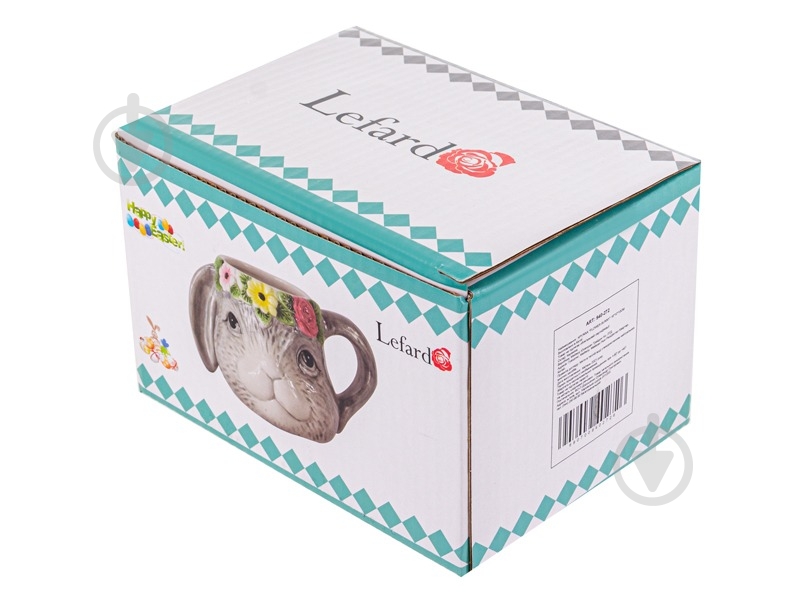 Чашка Lefard Flower Bunny 400 мл серый - фото 2 Чашка Lefard Flower Bunny 400 мл серый - фото 2