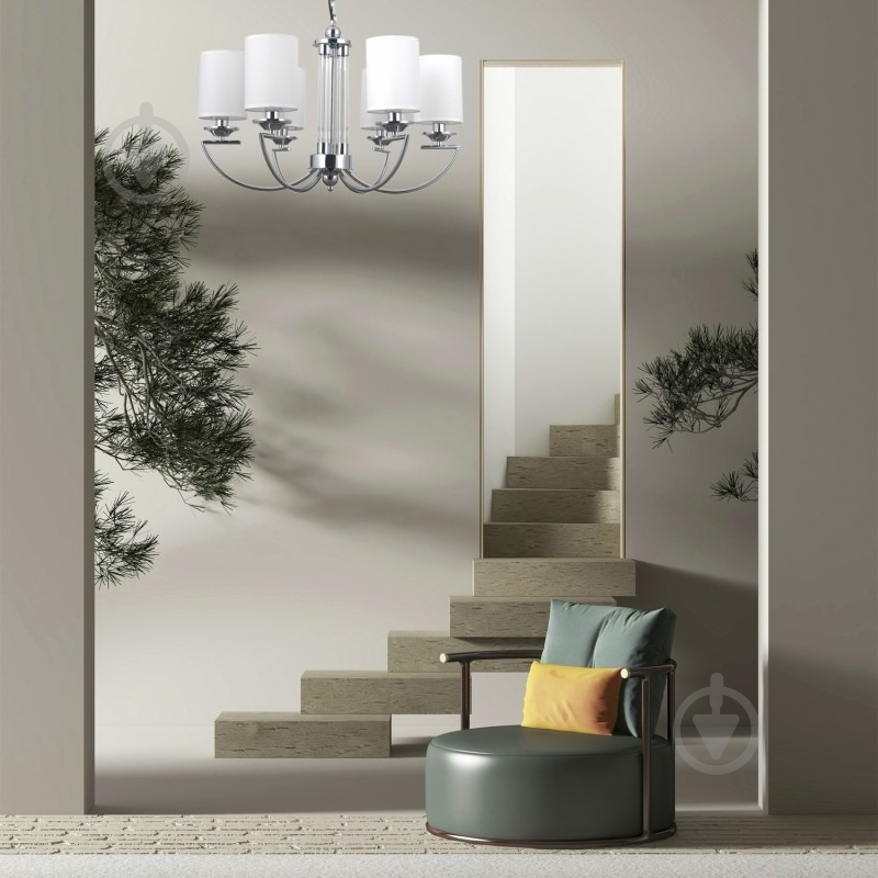 Люстра Victoria Lighting 6x40 Вт E14 хром Ursula/PL6 chrome - фото 3