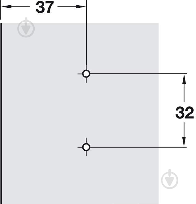 Петля равнолежащая Hafele 90° METALLA A с монтажной планкой 311.83.514 + 311.98.500 - фото 3