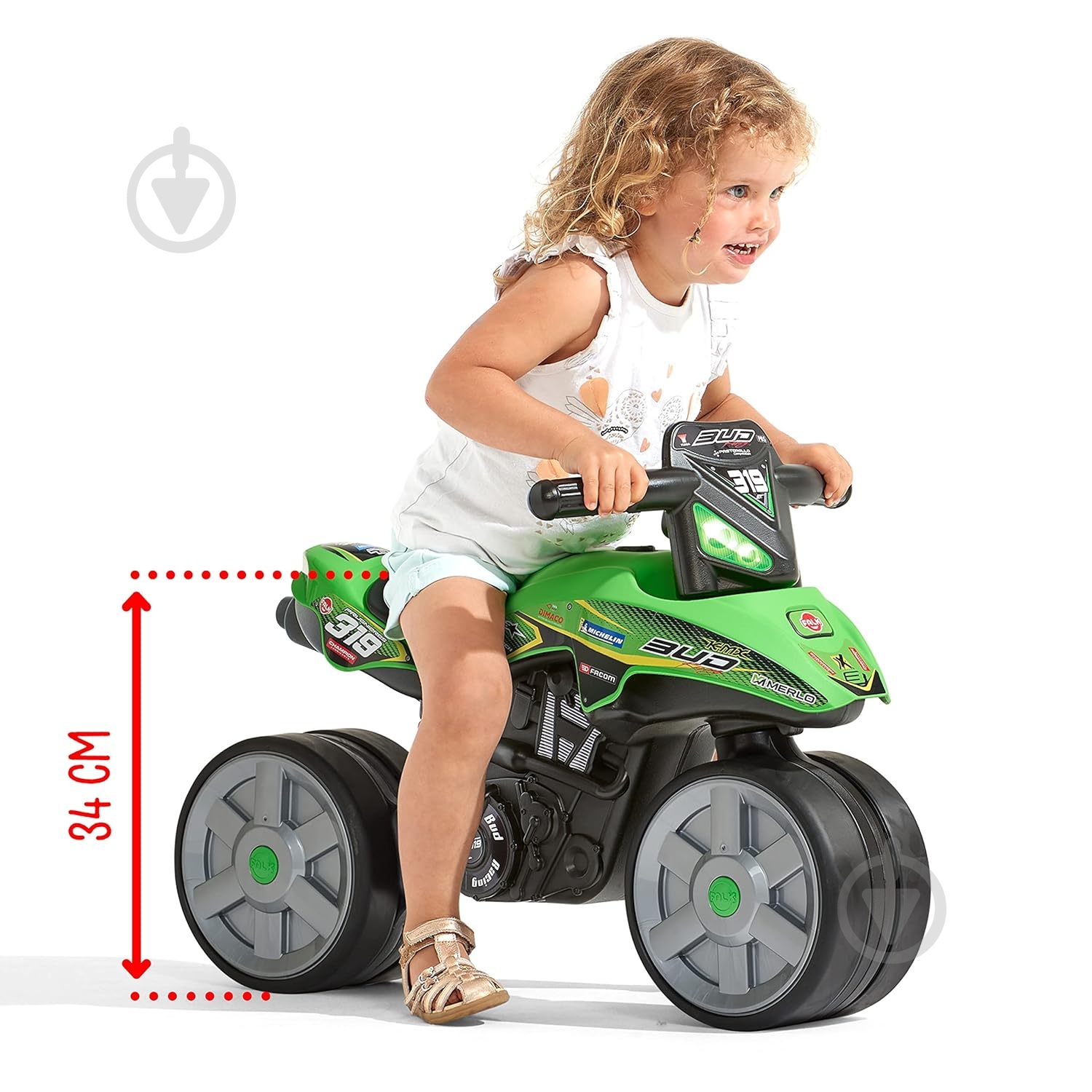 Беговел Falk Bud Racing зеленый 502BRS - фото 2