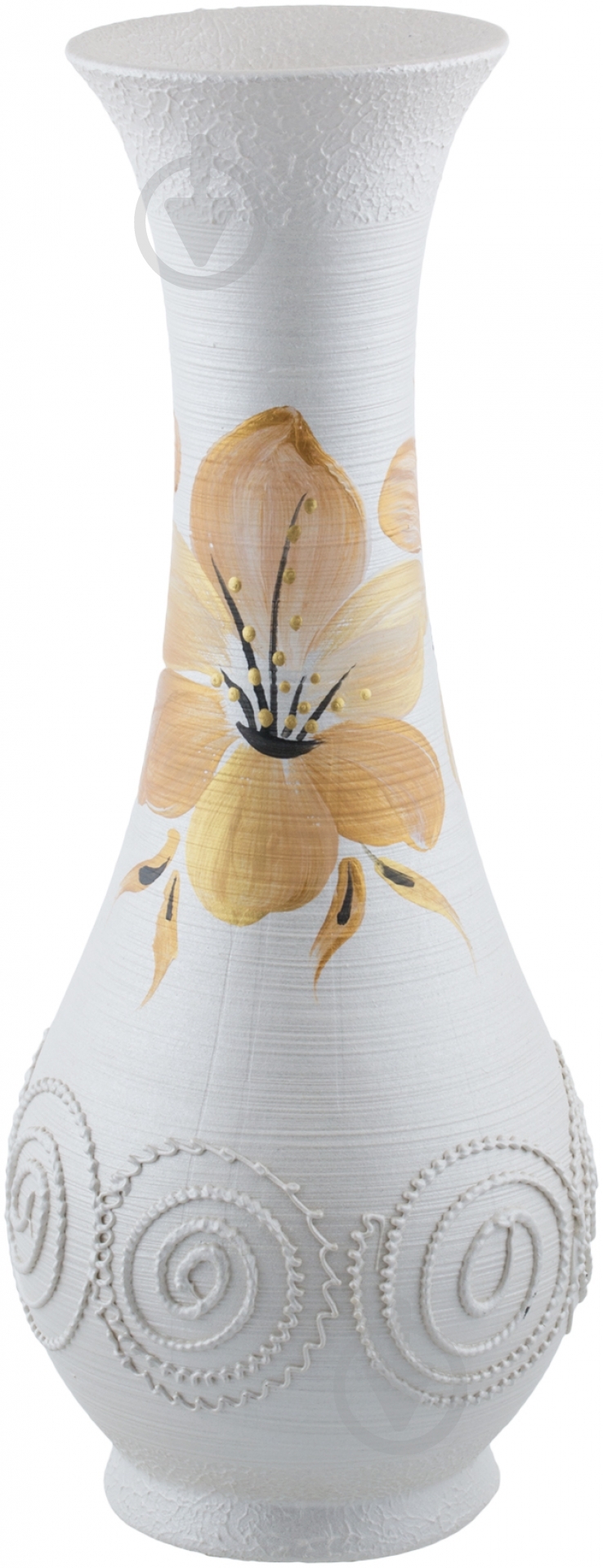 Ваза керамическая бежевая Фиеста 34х18 см - фото 2