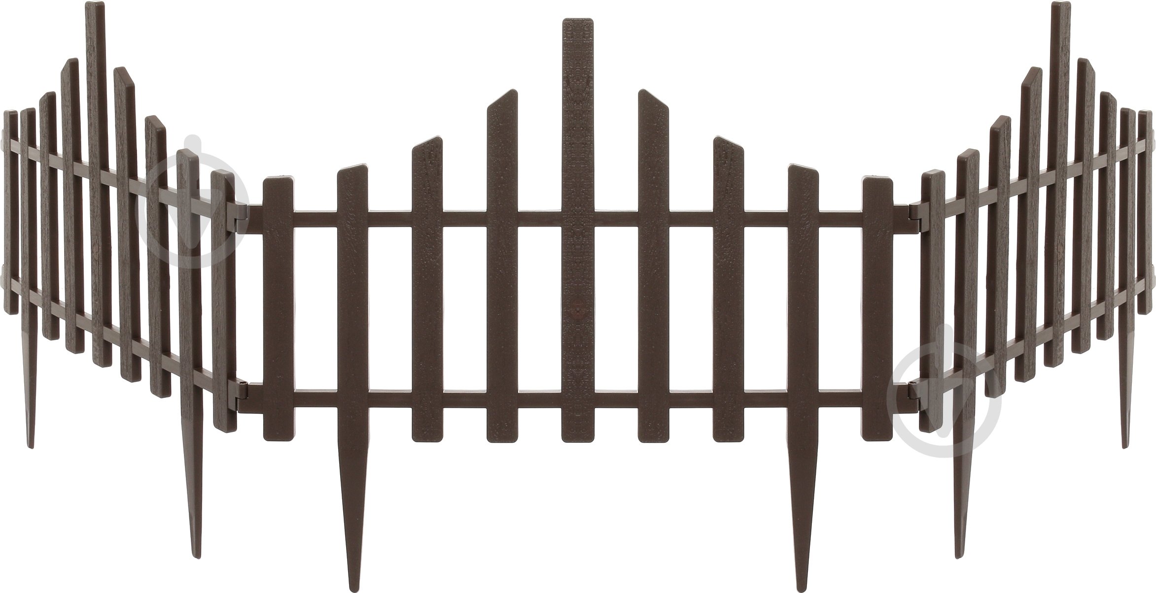 Ограждение для газона Алеана Парканчик (4 в 1) темно-коричневый 65x55 см - фото 1 Ограждение для газона Алеана Парканчик (4 в 1) темно-коричневый 65x55 см - фото 1