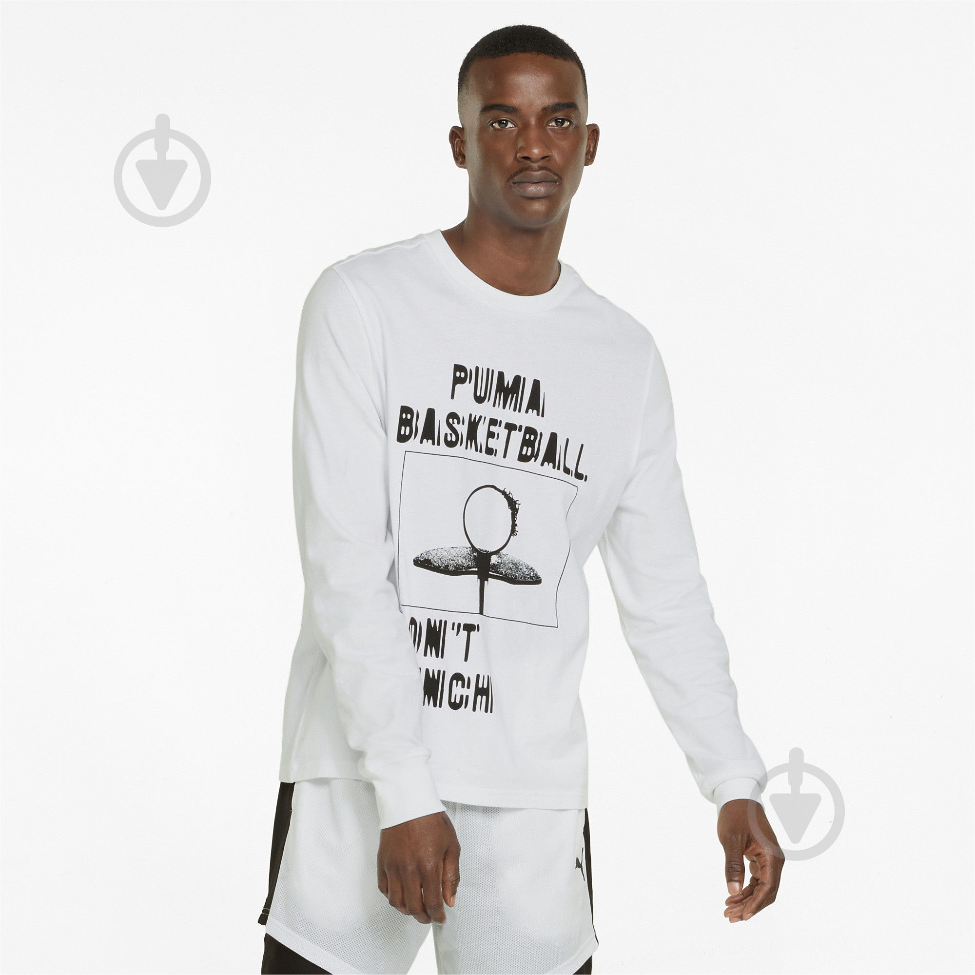 Футболка Puma Timeout LS Tee 53236002 р.M белый - фото 1