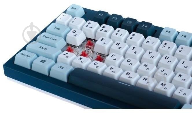 Клавиатура Montech USB TKL FR (MK87FR) blue/white - фото 3