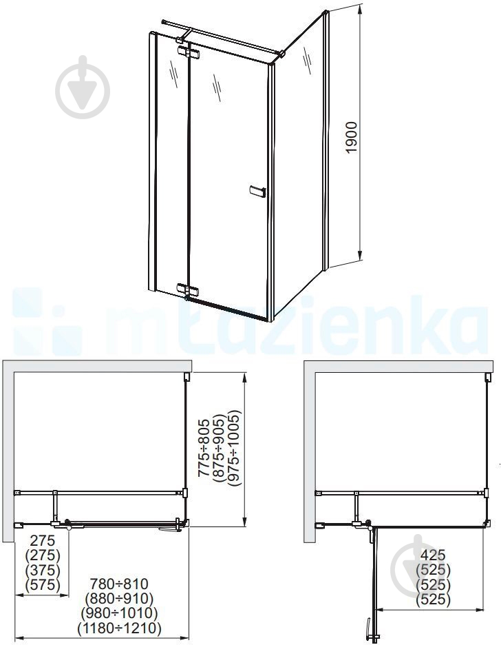 Душові двері Aquaform Verra Line L 103-09381 - фото 2