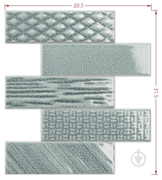 Мозаика Intermatex ATELIER GRIS 31,5х20,3 см - фото 2 Мозаика Intermatex ATELIER GRIS 31,5х20,3 см - фото 2