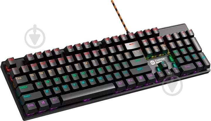 Клавіатура Canyon Deimos GK-4 Rainbow LED ENG/UKR (CND-SKB4-US) black - фото 2