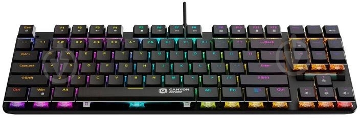 Клавіатура Canyon Cometstrike GK-50 RGB TKL ENG/UKR (CND-SKB50-US) black - фото 3