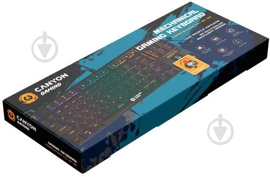 Клавіатура Canyon Cometstrike GK-50 RGB TKL ENG/UKR (CND-SKB50-US) black - фото 5
