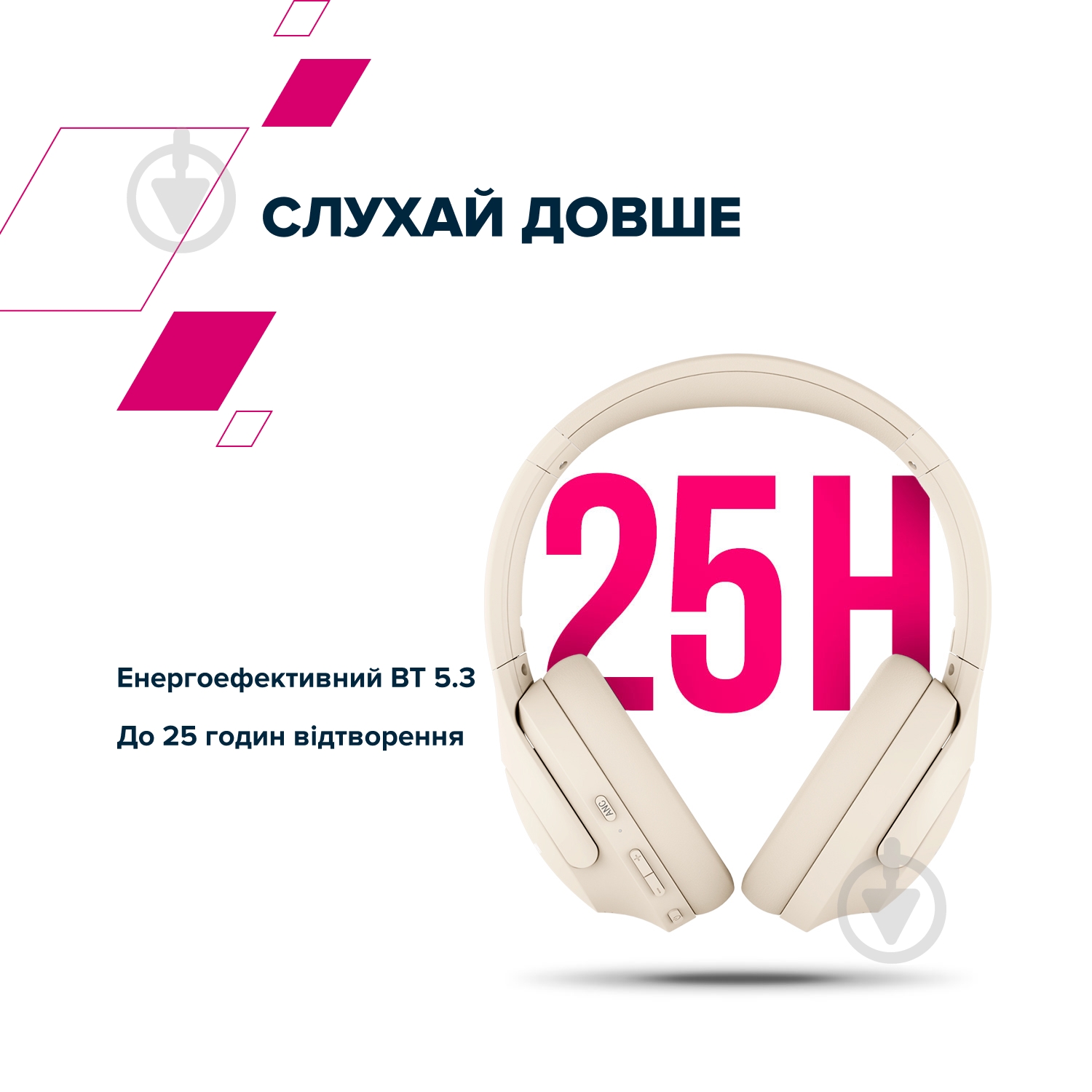 Навушники Canyon OnRiff 10 ANC Bluetooth beige (CNS-CBTHS10BG) - фото 9