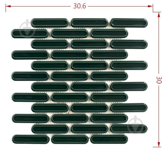 Мозаика Intermatex DUBLIN GREEN GLOSS 30х30,6 см - фото 2 Мозаика Intermatex DUBLIN GREEN GLOSS 30х30,6 см - фото 2
