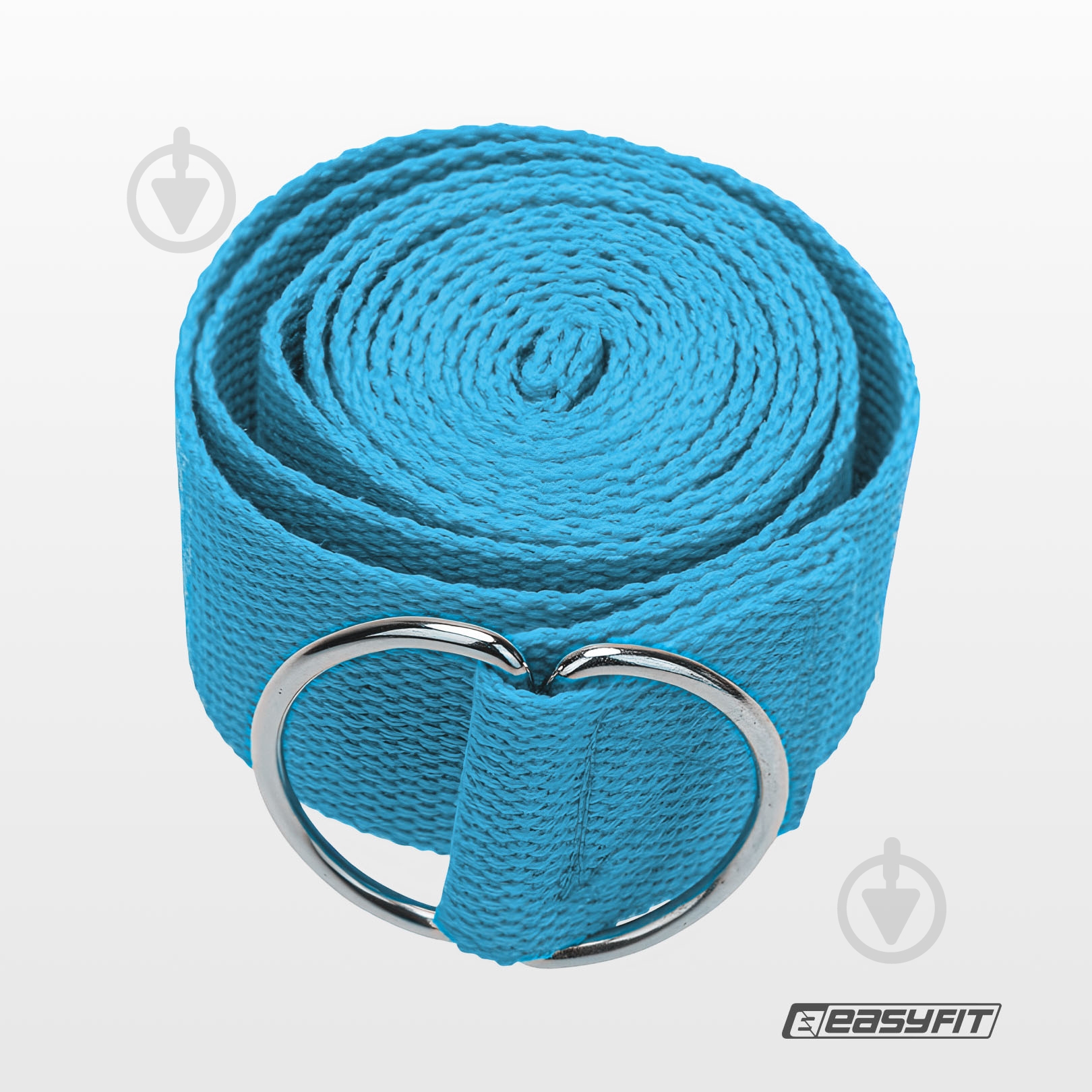 Ремень для йоги EasyFit светло-голубой - фото 4 Ремень для йоги EasyFit светло-голубой - фото 4