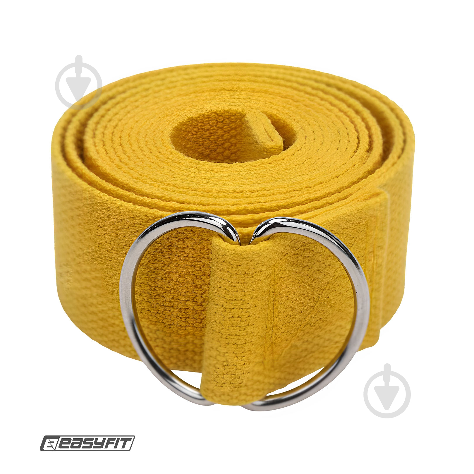 Ремень для йоги EasyFit желтый - фото 1