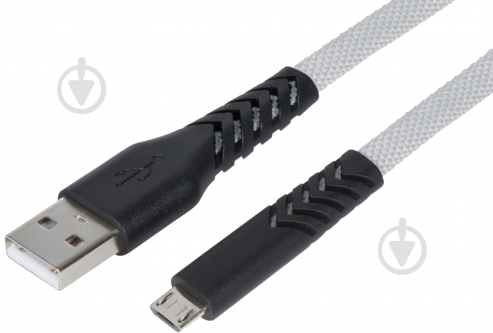 Кабель 2E USB – microUSB 1 м серый (2E-CCMT-1MGR) - фото 1