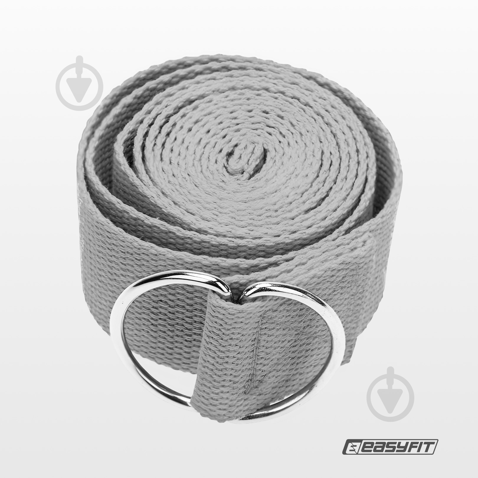 Ремень для йоги EasyFit серый - фото 4