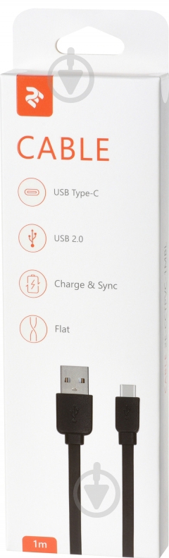 Кабель 2E USB-USB-C 1 м черный (2E-CCTPVC-1MBL) - фото 2 Кабель 2E USB-USB-C 1 м черный (2E-CCTPVC-1MBL) - фото 2