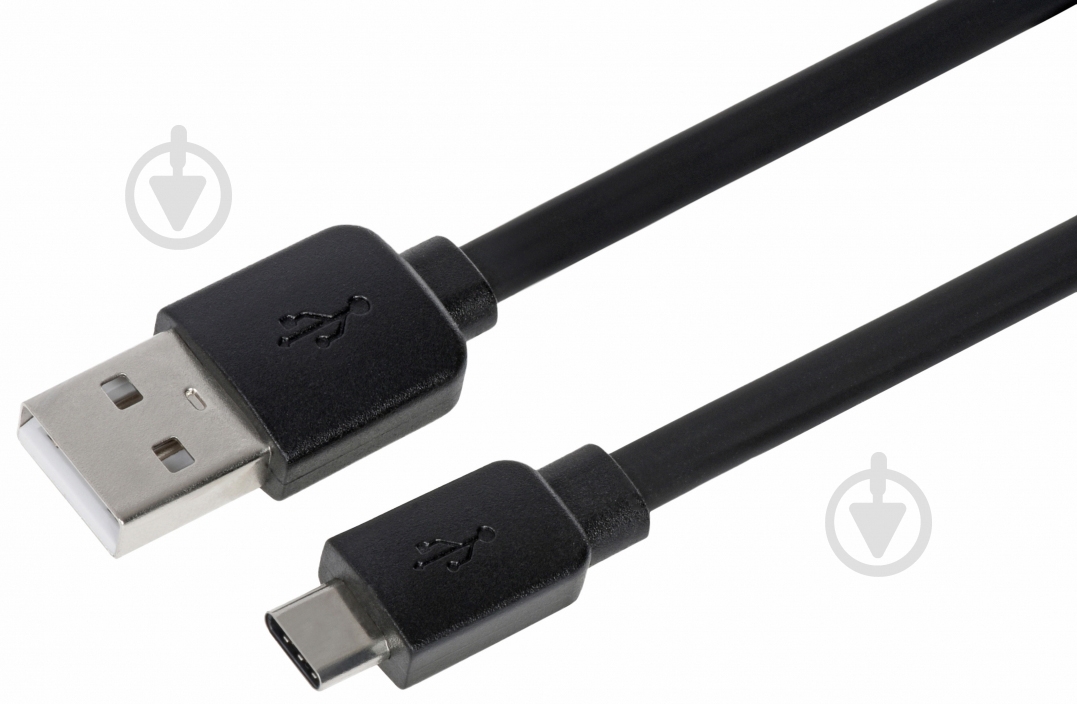 Кабель 2E USB-USB-C 1 м черный (2E-CCTPVC-1MBL) - фото 1 Кабель 2E USB-USB-C 1 м черный (2E-CCTPVC-1MBL) - фото 1