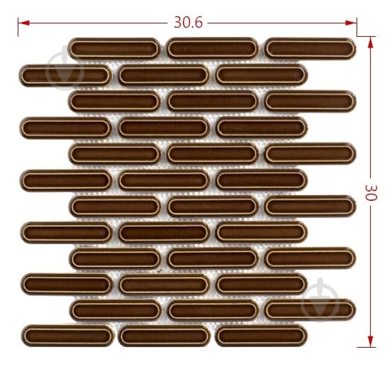 Мозаїка Intermatex DUBLIN CARAMEL GLOSS 30х30,6 см - фото 2