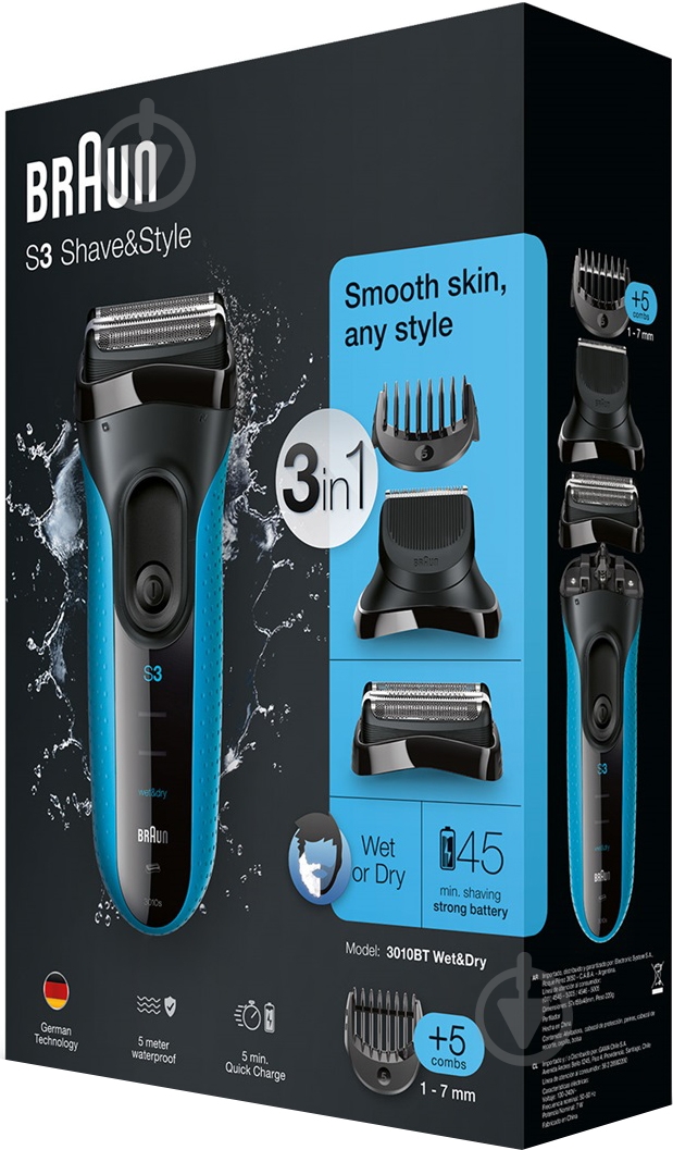 Электробритва Braun Series 3 3010BT - фото 6 Электробритва Braun Series 3 3010BT - фото 6