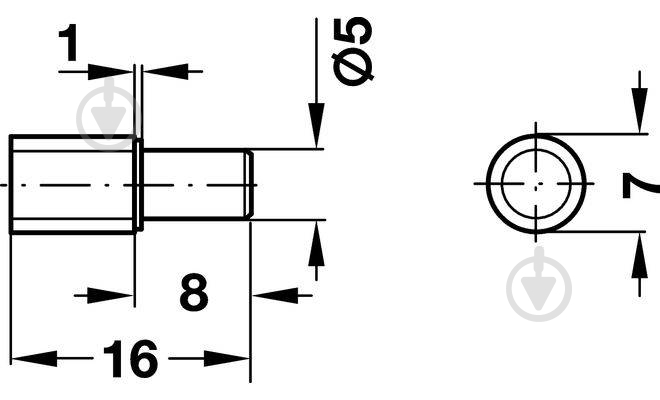 Тримач для полиць Hafele d5 мм 20 шт./уп. (для скла) - фото 2