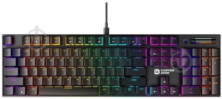 Клавиатура Canyon Cometstrike GK-55 RGB ENG/UKR (CND-SKB55-US) black - фото 1 Клавиатура Canyon Cometstrike GK-55 RGB ENG/UKR (CND-SKB55-US) black - фото 1