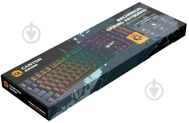 Клавиатура Canyon Cometstrike GK-55 RGB ENG/UKR (CND-SKB55-US) black - фото 5 Клавиатура Canyon Cometstrike GK-55 RGB ENG/UKR (CND-SKB55-US) black - фото 5