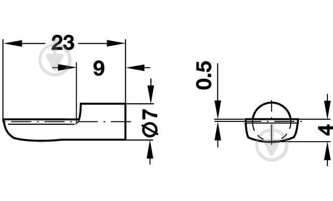 Держатель для полок Hafele сталь - фото 2
