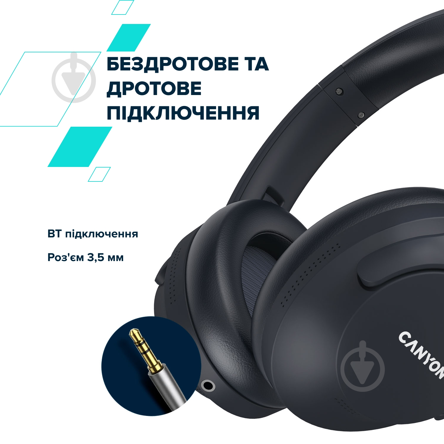 Навушники Canyon OnRiff 10 ANC Bluetooth black (CNS-CBTHS10BK) - фото 9