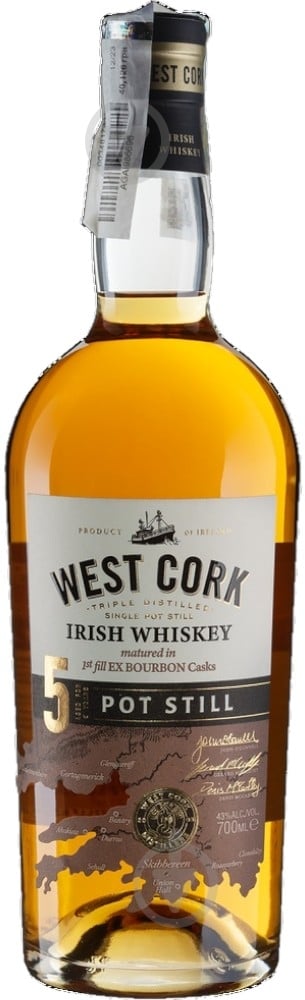 Виски West Cork "West Cork 5yo Pot Still" 0,7 л - фото 1 Виски West Cork "West Cork 5yo Pot Still" 0,7 л - фото 1