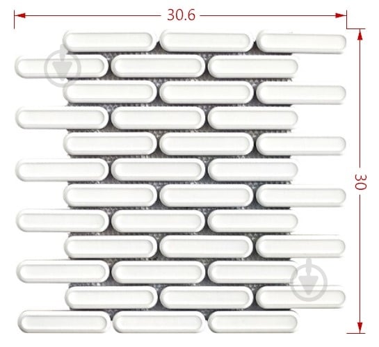 Мозаика Intermatex DUBLIN WHITE GLOSS 30х30,6 см - фото 2