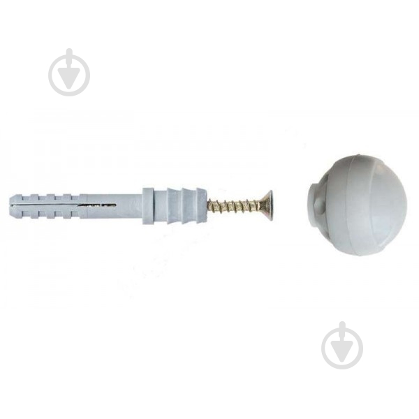 Ограничитель хода двери Wkret-Met 8х60 белый - фото 1