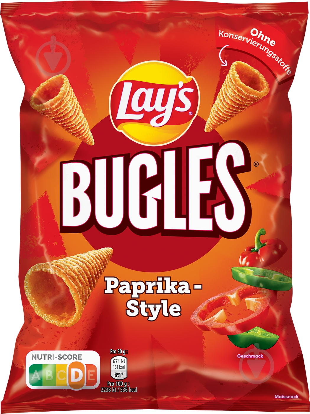 Чипсы Lay's кукурузные Bugles Paprika 95 г - фото 1