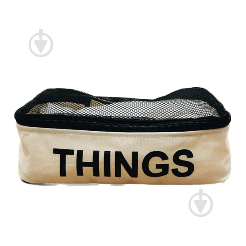 Органайзер текстильный Organize M-Bag-S THINGS хлопковый для вещей светлый 200x300 мм - фото 1 Органайзер текстильный Organize M-Bag-S THINGS хлопковый для вещей светлый 200x300 мм - фото 1