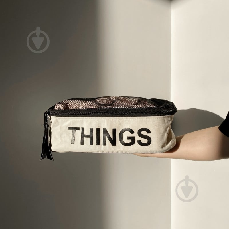 Органайзер текстильный Organize M-Bag-S THINGS хлопковый для вещей светлый 200x300 мм - фото 2 Органайзер текстильный Organize M-Bag-S THINGS хлопковый для вещей светлый 200x300 мм - фото 2